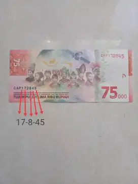Koleksi uang kemerdekaan no cantik
