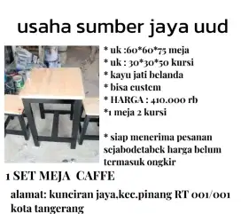1 SET MEJA CAFFEE