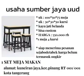 1 SET MEJA MAKAN