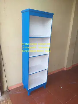 Almari Lemari Rak Buku Sepatu Kotak Susun Tingkat 4 Serbaguna Kayu #BS