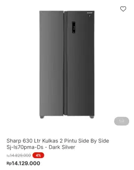 KULKAS SHARP SBS 630 LITER
