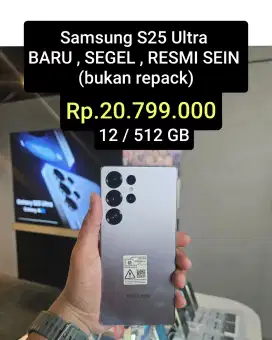 Rp.20.799.000
Samsung S25 ULTRA 12/512GB NEW, SEGEL, RESMI SEIN (BNIB)