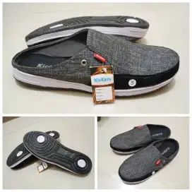 Sepatu Selop Kickers Black Grey