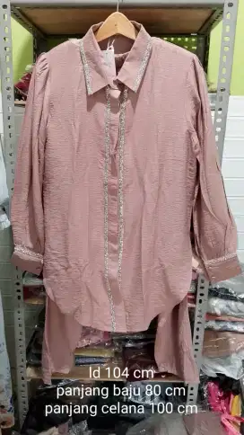 Setelan Celana Bahan Linen Halus