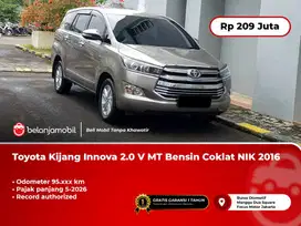 Toyota Kijang Innova 2.0 V MT Manual Bensin Coklat 2016/2017