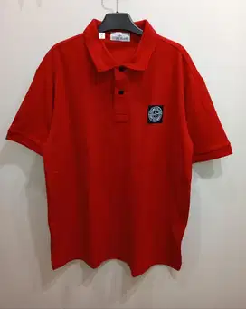STONE ISLAND RED POLO SHIRT