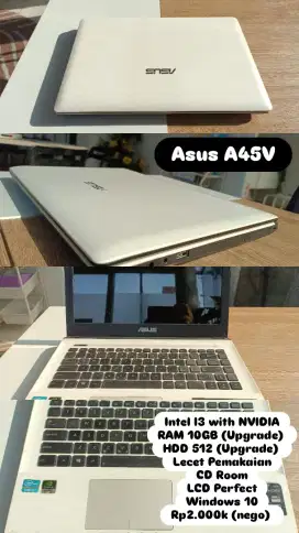 Laptop Spek Gaming ASUS A45V UPGRADE