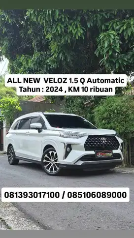 ALL NEW  VELOZ 1.5 Q Automatic
Tahun : 2024 , KM 10 ribuan