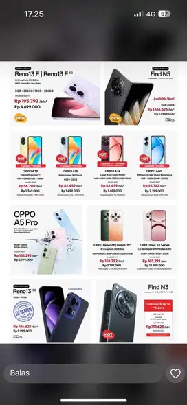 Kredit oppo reno 13F 8/256gb