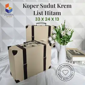 Box Hampers Model Koper Cream Reguler Bahan Kulit Sintetis Handmade