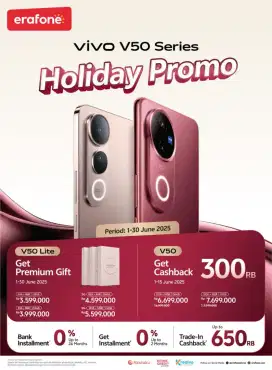 Vivo V50 dan V50 lite series promo Holiday