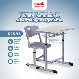 [HARGA PABRIK] PowerD Kursi Sekolah D05 v2 - Meja kursi sekolah