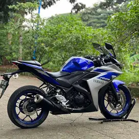 MULUS ABIS! YAMAHA R25 V1 ABS BIRU SILVER 2015 KM 19K PAJAK ON GASPOL