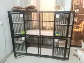 Kandang kucing 2 tingkat 4 pintu