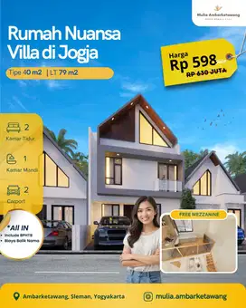 Rumah Dijual Sleman Dalam Cluster Senyaman Villa 6 Km Ke Malioboro