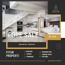 Jual murah aprtNeo soho Loft 1br furnished bagus dekat mall CP TA Soho