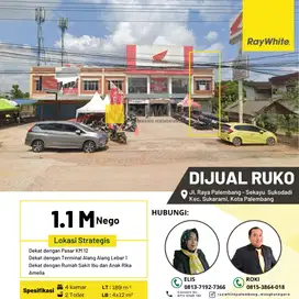 Dijual Cepat Ruko 1 Pintu di KM 12 Palembang