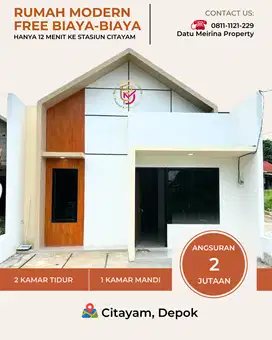Hunian Murah DP 0% dekat ke Stasiun Kereta Citayam