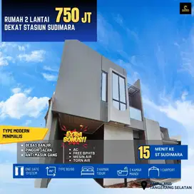 S.Rumah 2lt Modern TERMURAH Dekat Stasiun Sudimara ONLY CASH Pamulang