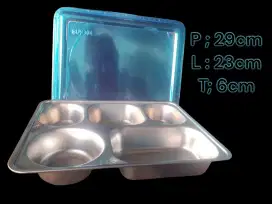 Food tray sos304 foodgrade tempat makan anak sekolah