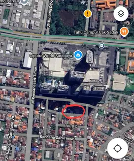 Dijual tanah murah dekat Mayjen Sungkono Ciputra World kris kencana