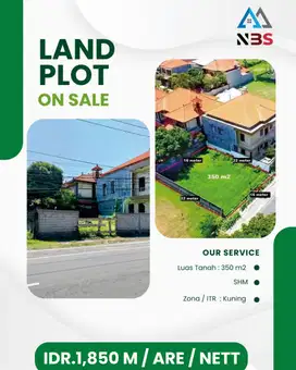 Dijual Tanah Prime sudah Tembok Keliling Lokasi Strategis Tukad Badung