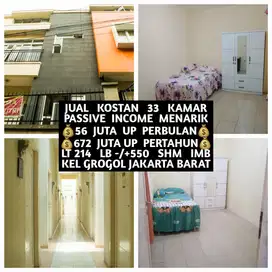 JUAL KOS KOST KOSAN KOSTAN 33 KAMAR DI GROGOL JAKARTA BARAT