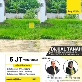 Dijual Cepat Tanah di Jl R.E Martadinata Kota Palembang