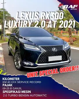 LEXUS RX300 Luxury Facelift  2.0 turbo charged 2021 Hitam