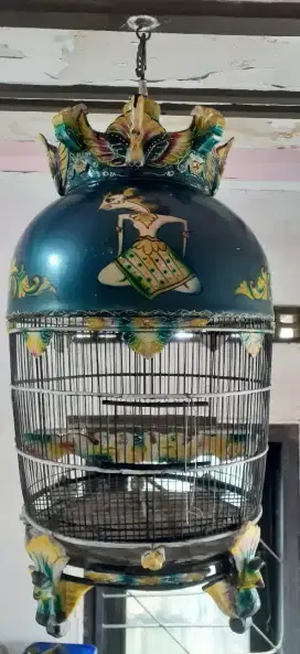 Sangkar burung perkutut bahan kayu dempul