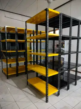 Rak besi siku serbaguna, rak penyimpanan, rak gudang, rak arsip kantor