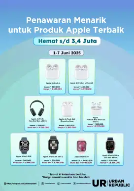 Promo terbaru produk apple watch dan airpods