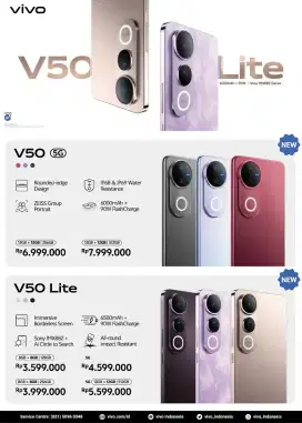 New vivo V50 lite hp kuat tahan lama 6500mAh