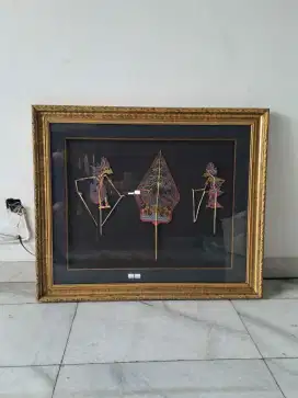 Bingkai Pajangan  Wayang Kulit Asli 100%
