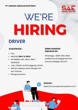 Lamaran Kerja Driver