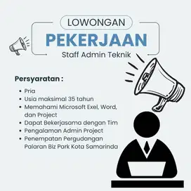 LOWONGAN ADMIN PROJECT SAMARINDA