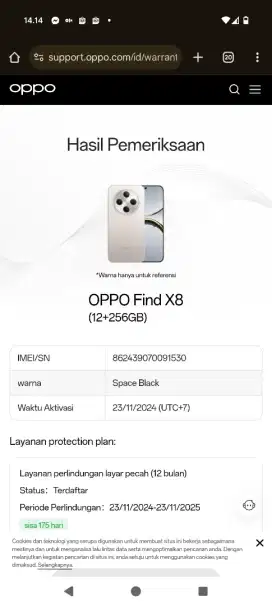 Oppo Find X8 5G 12/256 Mulus Garansi On Bisa TT Pastinya