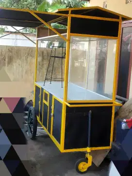 Jual RUGI karna Batal Usaha. GEROBAK KACA ALUMINIUM PREMIUM P = 180cm.