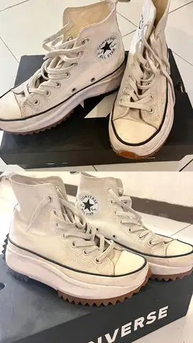 Converse run star hike putih size 37