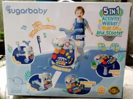 Baby Walker Sugar Baby 5 in 1 Activity Walker, Ride On and Scooter