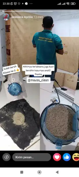 Jasa vacum dan cuci kasur sofa korden karpet