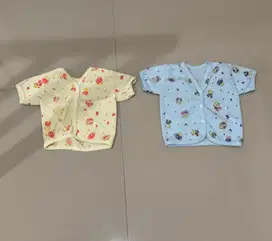 [set 2] baju kancing lengan pendek bayi newborn