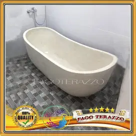 Bathtub Marmer Teraso Standing Lengkung | bathub terazzo | Bathtub Ter
