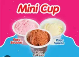 Jual Es Cream GarudaQu Cup 60 ml rasa Coklat /Straw /Vanila /Matcha