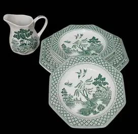 Set Dinner Piring Antik Royal Staffors Shire Made in England