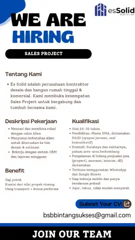 Lowongan Kerja Sales Project