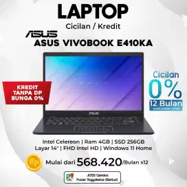 Laptop Asus Vivobook E410KA , Cicilan Kredit Tanpa DP, Bunga 0% 12 bln