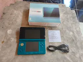Nintendo 3DS not XL Aqua Blue 32GB Fullset 00