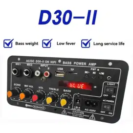 Amplifier Board Audio Bluetooth Karaoke USB Radio LCD Digital - D30-II
