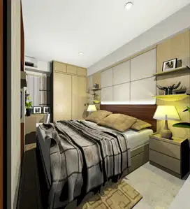 SEWA Apartemen Puncak Kertajaya, 2 BR jadi 1 BR,Furnish, Surabaya